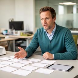 Daan Hendriks bespreekt operationele planning bij een werktafel